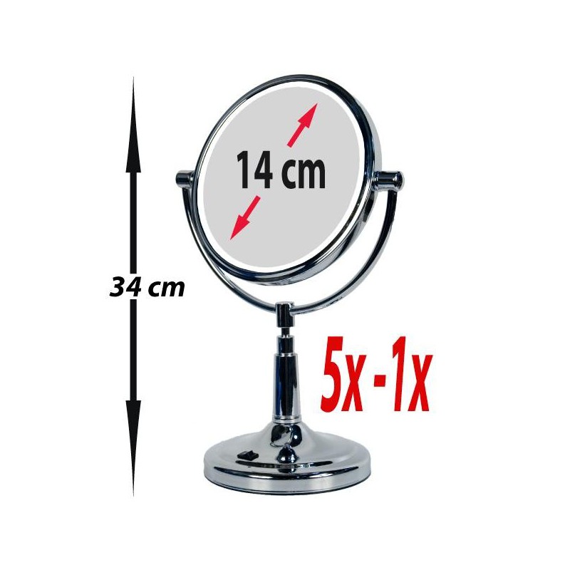 Big Lighted Stand Mirror 1x and 5x LED