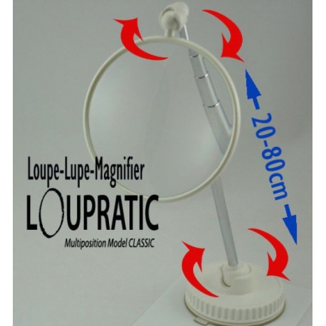 Magnifying Glass Mutliposition Hands Free 3x LOUPRATIC "Classic"