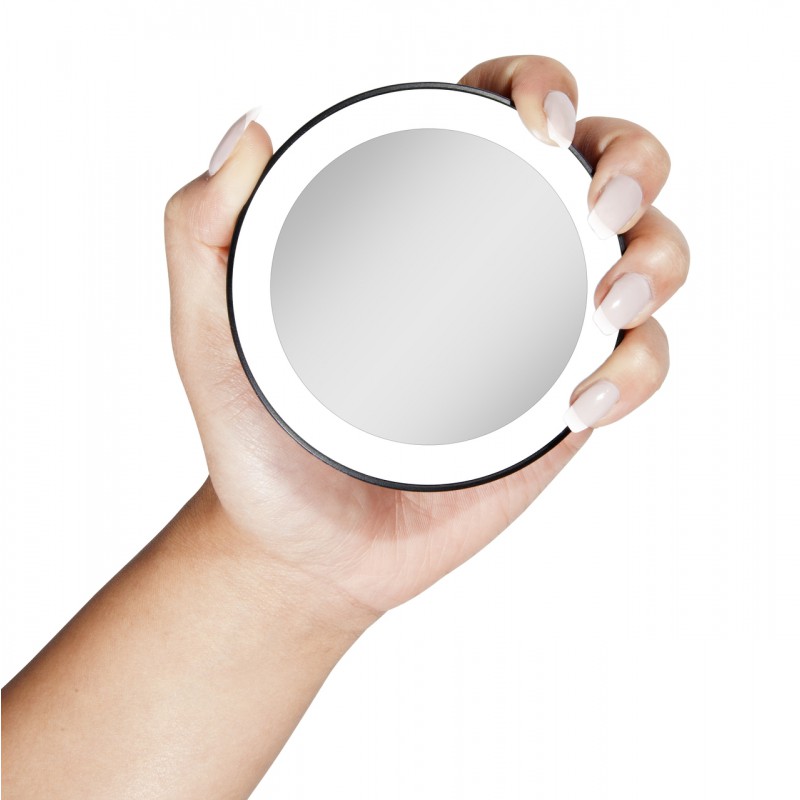 Mini Spot Mirror 10x Or 15x Led Next, Lighted Magnified Makeup Mirror 15x