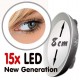 Little magnifying mirror 10x or 15x LED "Next Generation"