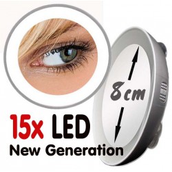 Specchio ingrandente 10x o 15x con luce LED Nuova Generazione