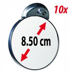 Little magnifying mirror 10x with LED Light - ZADRO