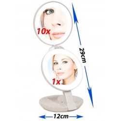 Double Miroir de Voyage 1x et 10x "Nouvelle Génération" ZADRO